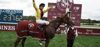 Torquator Tasso after winning the Arc