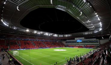 Florian Wirtz plays for Bayer Leverkusen at BayArena