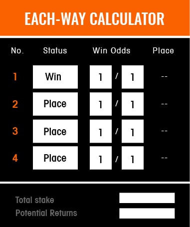 EACH-WAY BET betting example