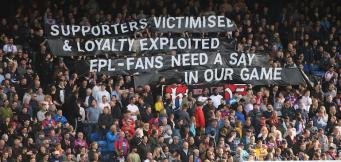 Football fans protest