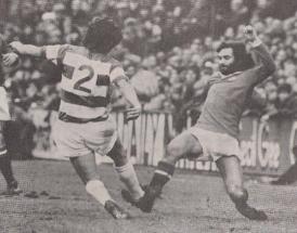 Manchester United striker George Best in his final appearance for the club