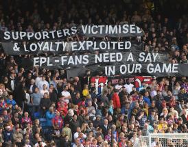 Football fans protest