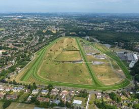 Sandown Park Racecourse Aerial View