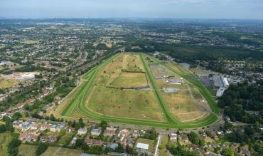 Sandown Park Racecourse Aerial View