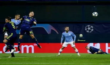 UEFA Champions League match between Manchester City and Dinamo Zagreb