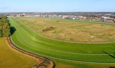 Full aerial view of Newbury Racecourse